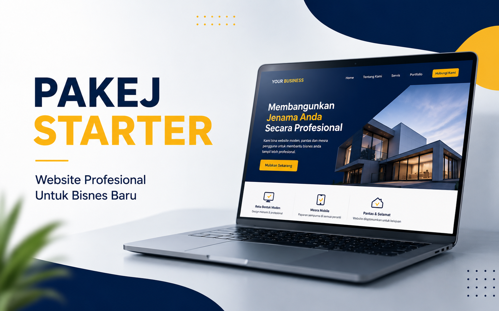 Contoh rekaan website dalam Pakej Starter BerjayaWeb