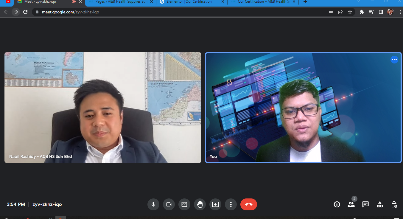 Sesi Google Meet bersama pelanggan
